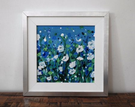 Original acrylic painting of gardenias titled "Sweet Gardenias"